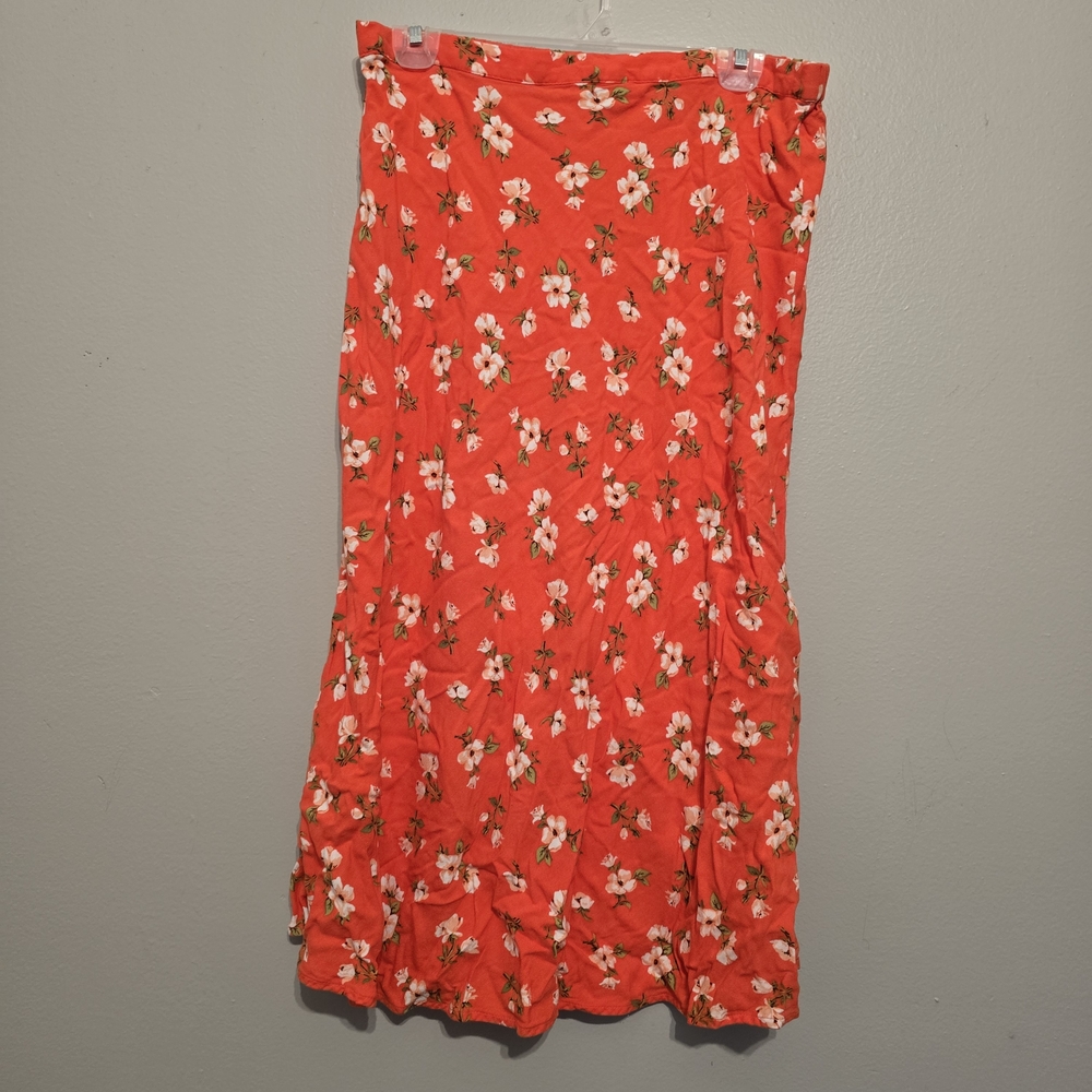 🌟 Old Navy Floral Midi A-line Skirt